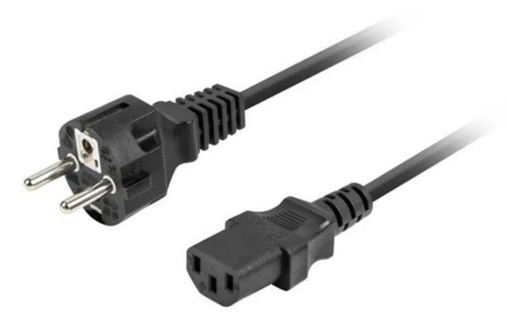 Lanberg CA-C13C-14CC-0018-BK cable de transmisión Negro 1.8 m C13 acoplador CEE7/7