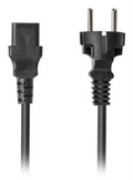 Lanberg CA-C13C-15CC-0018-BK cable de transmisión Negro 1.8 m C13 acoplador CEE7/7