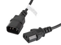 Lanberg CA-C13E-10CC-0018-BK cable de transmisión Negro 1.8 m C13 acoplador C14 acoplador