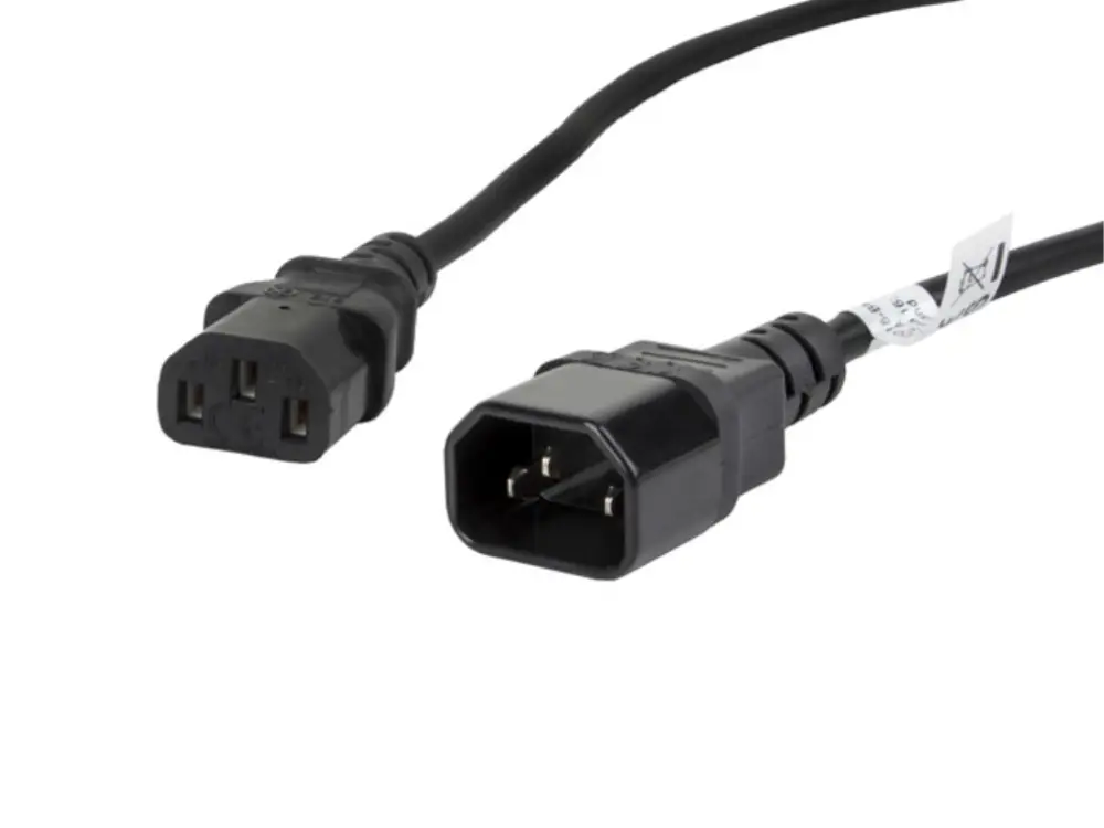 Lanberg CA-C13E-11CC-0018-BK cable de transmisión Negro 1.8 m C13 acoplador C14 acoplador