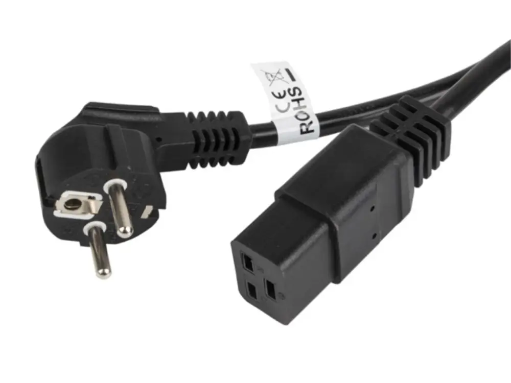 Lanberg CA-C19C-10CC-0018-BK cable de transmisión Negro 1.8 m CEE7/7 C19 acoplador