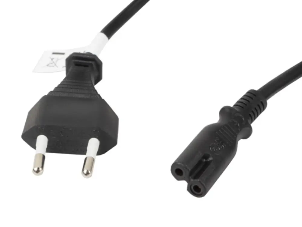Lanberg CA-C7CA-11CC-0018-BK cable de transmisión Negro 1.8 m C7 acoplador CEE7/16