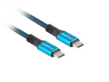 Lanberg CA-CMCM-45CU-0012-BK cable USB USB4 Gen 2x2 0.12 m USB C Negro. Azul