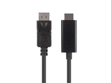 Lanberg CA-DPHD-11CC-0030-BK cambiador de género para cable DisplayPort HDMI Negro