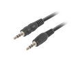 Lanberg CA-MJMJ-10CC-0020-BK cable de audio 2 m 3.5mm Negro
