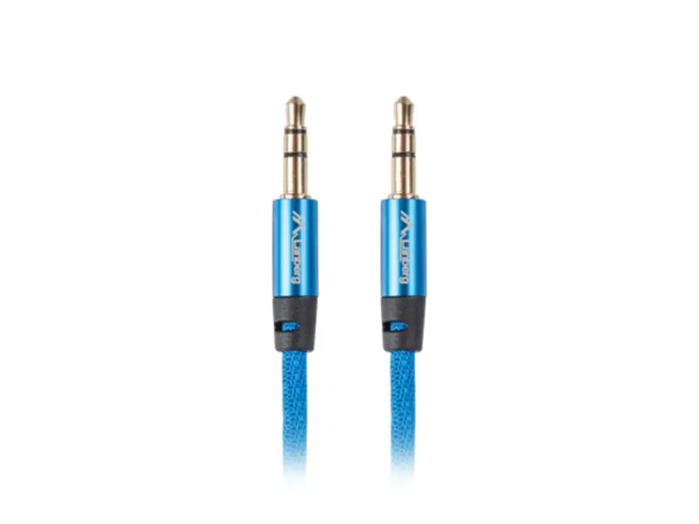 Lanberg CA-MJMJ-10CU-0020-BL cable de audio 2 m 3.5mm Azul