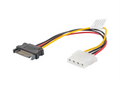 Lanberg CA-SAHD-10CU-0015 cable de SATA 0.15 m Molex (4-pin) SATA de 15 pines Negro. Rojo. Amarillo