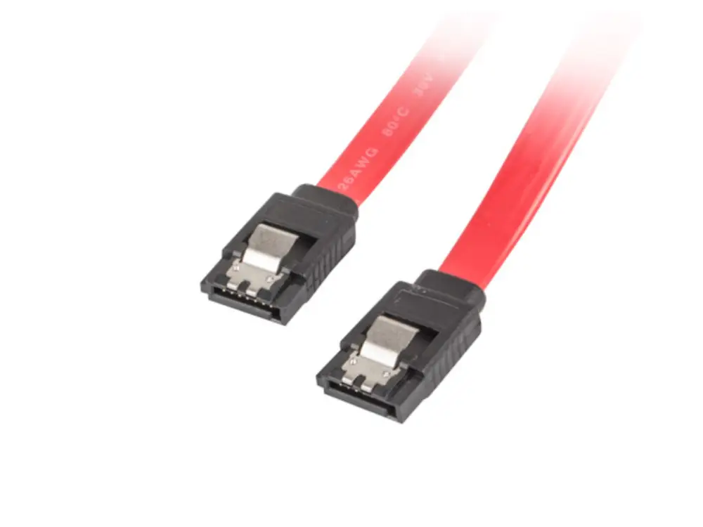 Lanberg CA-SASA-14CU-0050-R cable de SATA 0.5 m SATA 7-pin Rojo