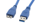 Lanberg CA-US3M-10CC-0005-B cable USB 0.5 m Micro-USB A USB A Azul