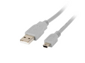Lanberg CA-USBK-10CC-0018-S cable USB USB 2.0 1.8 m Mini-USB A USB A Gris