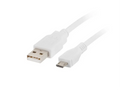Lanberg CA-USBM-10CC-0018-W cable USB USB 2.0 1.8 m Micro-USB B USB A Blanco