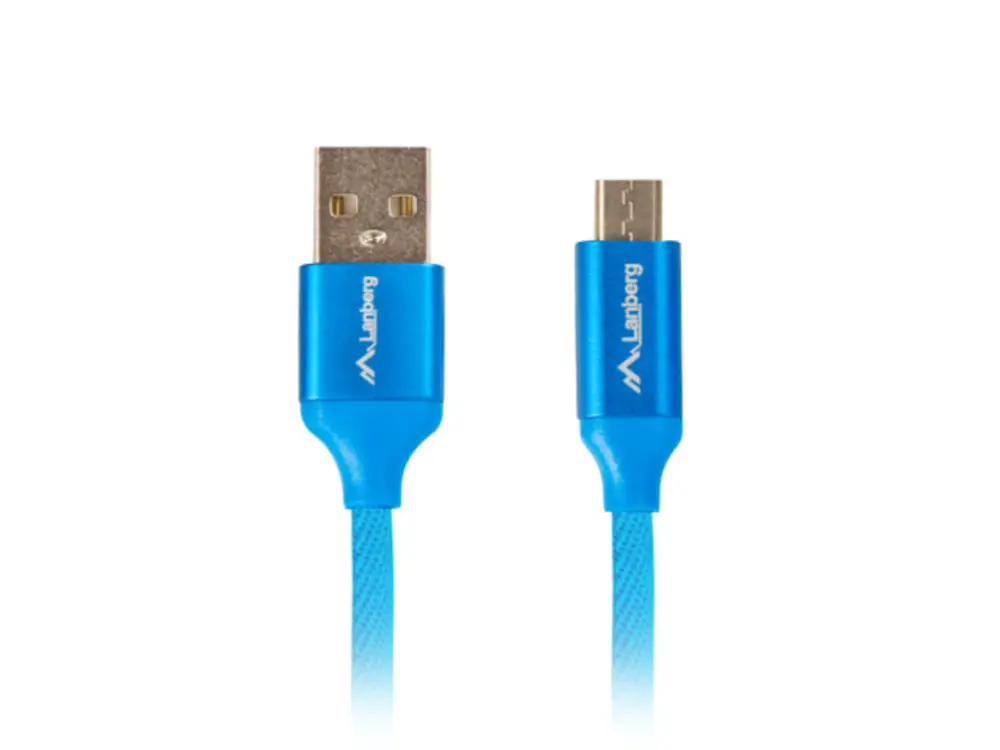 Lanberg CA-USBM-20CU-0018-BL cable USB USB 2.0 1.8 m Micro-USB A USB A Azul