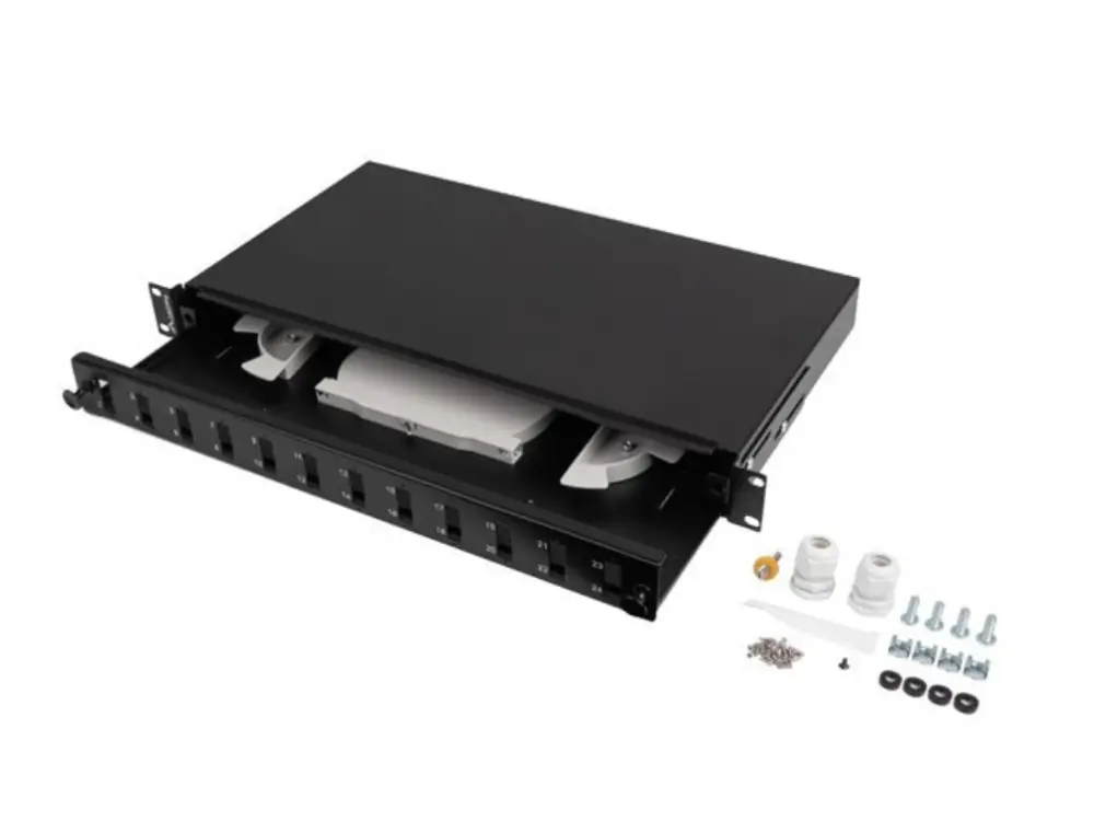 Lanberg FOP1-12SD-LQB panel de parcheo 1U