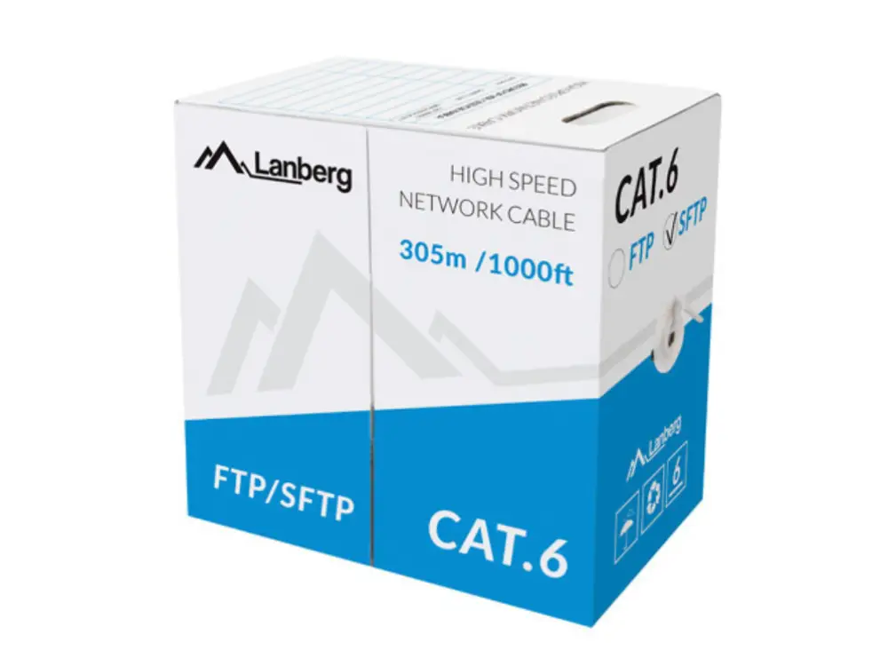 Lanberg LCS6-11CU-0305-S cable de red Gris 305 m Cat6 SF/UTP (S-FTP)