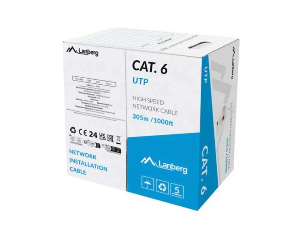 Lanberg LCU6-15CC-0305-S cable de red Gris 305 m Cat6 U/UTP (UTP)
