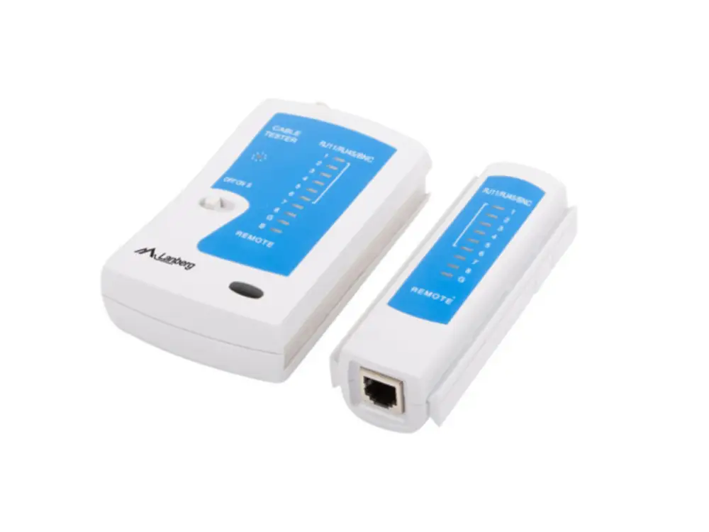 Lanberg NT-0401 comprobador de cables de red Comprobador de cables UTP/STP Azul. Blanco