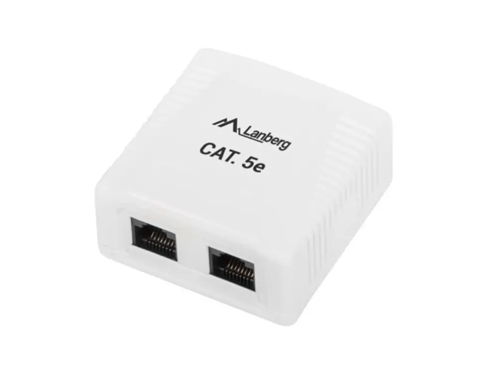 Lanberg OU5-0002-W caja de tomacorriente RJ-45 Blanco