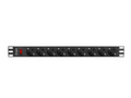 Lanberg PDU-09F-0300-BK unidad de distribución de energía (PDU) 9 salidas AC 1U Negro. Gris