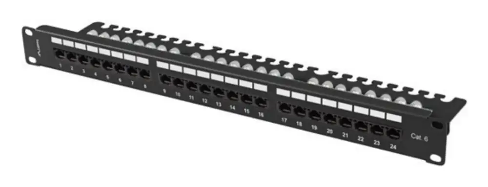 Lanberg PPU6-1124-B panel de parcheo 1U