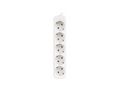 Lanberg PS0-05F-0300-W base múltiple 3 m 5 salidas AC Interior Blanco
