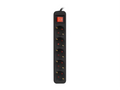 Lanberg PS1-05F-0150-BK base múltiple 1.5 m 5 salidas AC Interior Negro