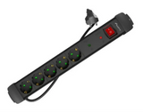 Lanberg SP1-05F-0300-BK base múltiple 3 m 5 salidas AC Interior Negro