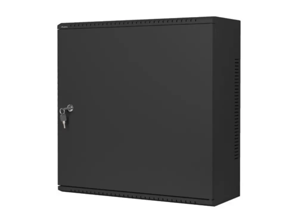 Armario rack LANBERG WAF1-5203-06-00B de 6U, bastidor de pared negro para equipos de red y telecomunicaciones.