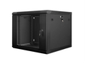 Armario rack LANBERG WF01-6609-10B de 9U, bastidor de pared negro para equipos de red y telecomunicaciones.