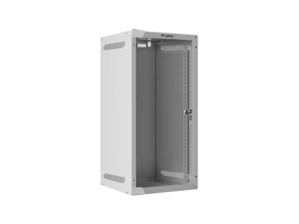 Armario rack LANBERG WF10-2312-10S de pared, 12U, bastidor gris para equipo de red y servidores.