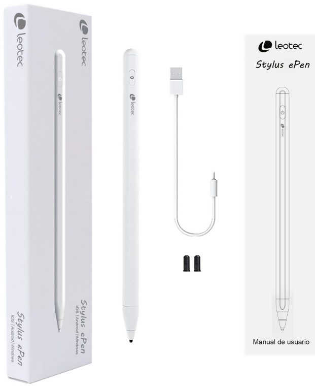 LAPIZ ELECTRONICO LEOTEC LESTP01W STYLUS EPEN PARA ANDROID, IOS Y WINDOWS BLANCO - detalle