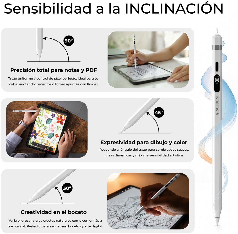 LAPIZ NOTEFLOW PARA ANDROID/WINDOWS NEGRO SUBBLIM - detalle