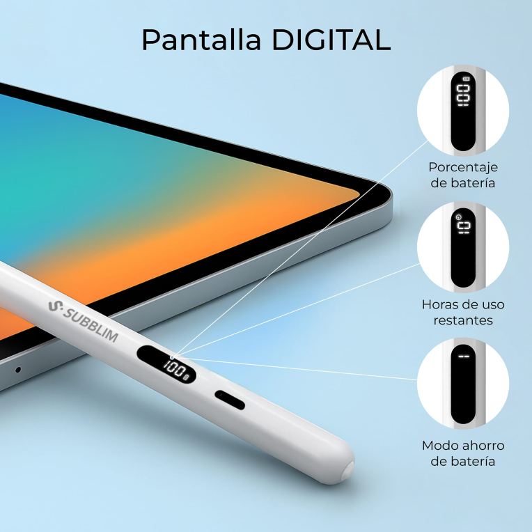LAPIZ NOTEFLOW PARA IPAD NEGRO SUBBLIM - detalle