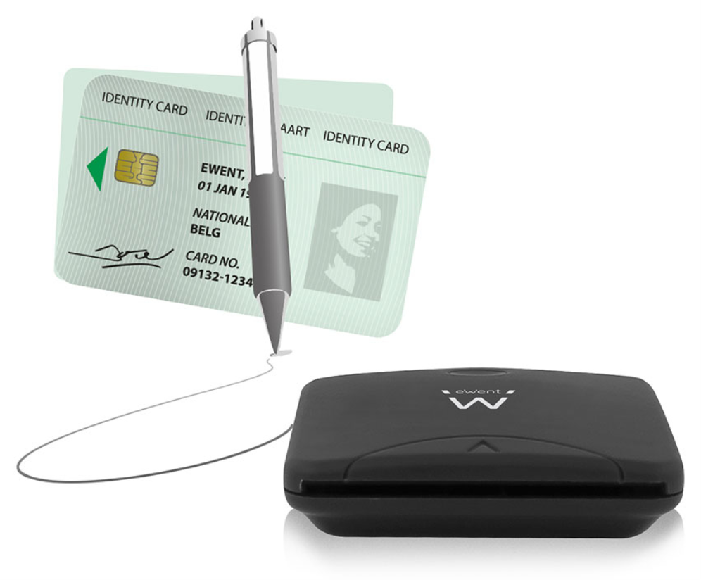 LECTOR DE TARJETAS EWENT SMART CARD ID USB 2.0 - detalle