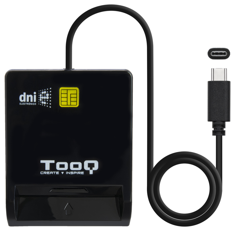 LECTOR DE TARJETAS EXTERNO TOOQ TQR-211B DNIE SIM USB-C NEGRO - detalle