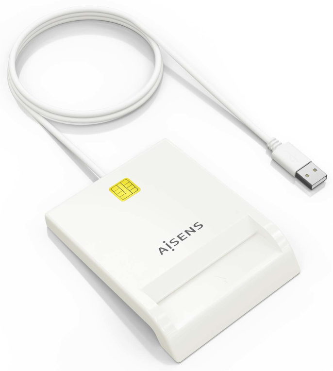 LECTOR DE TARJETAS INTELIGENTE AISENS DNIE BLANCO