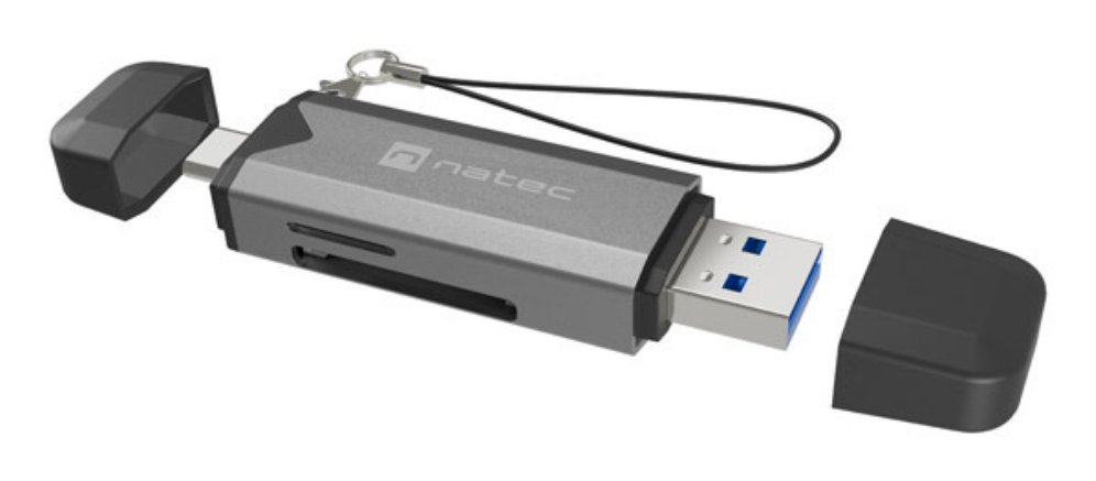 NATEC NCZ-2262 lector de tarjeta USB 3.1 Interno Negro. Gris Oscuro