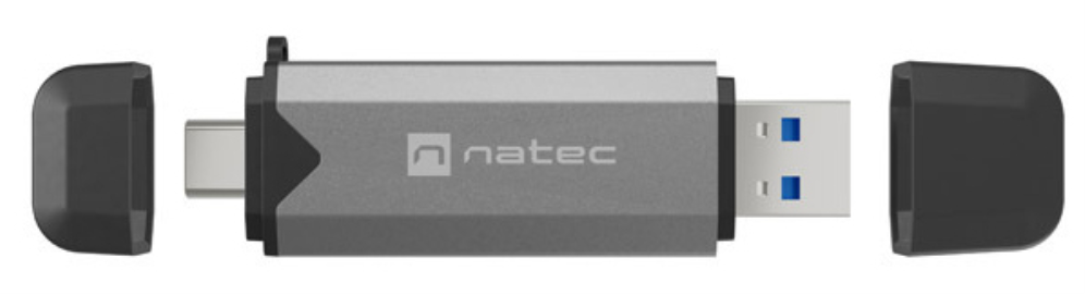 LECTOR DE TARJETAS NATEC SCARAB 3 USB 3.1 GEN 1 USB-A + USB-C SD/MICRO SD - detalle