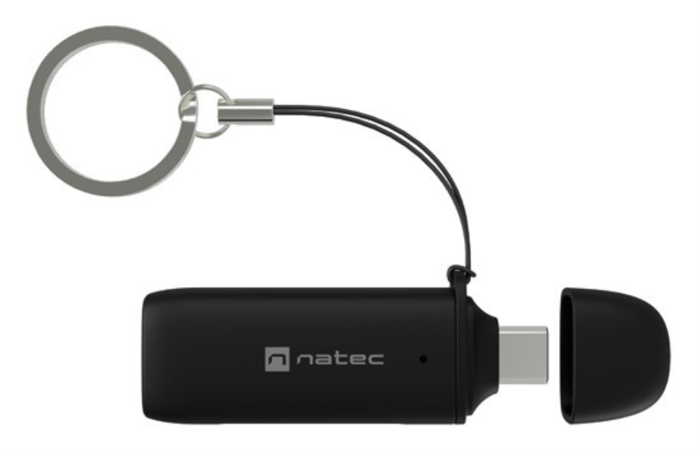 LECTOR DE TARJETAS NATEC SCARAB C SD/MICRO SD USB-C 3.2 GEN 1 OTG NEGRO - detalle