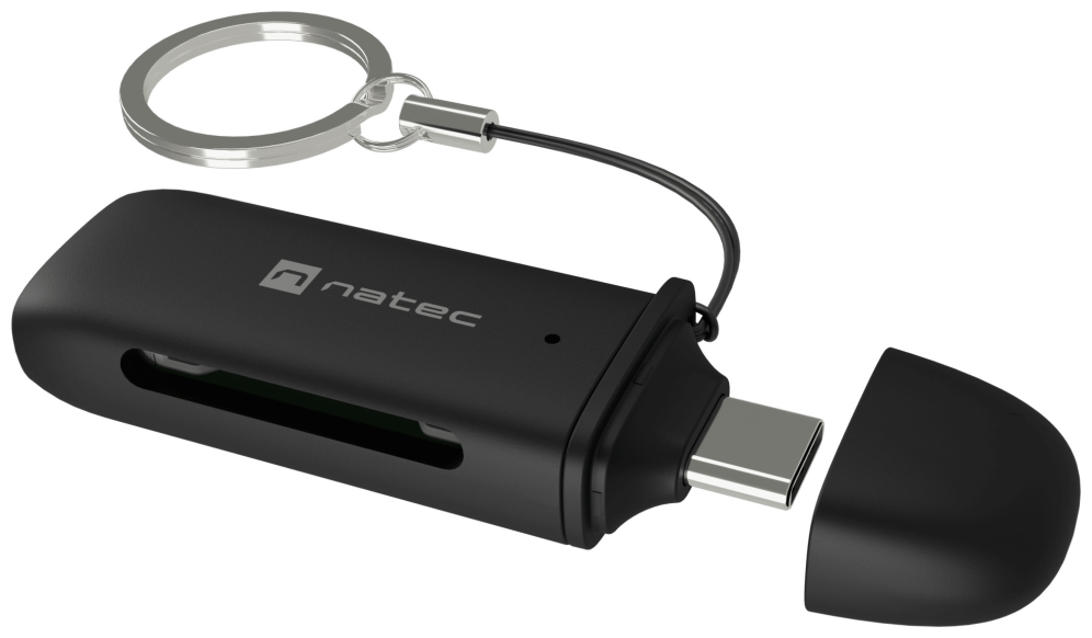 LECTOR DE TARJETAS NATEC SCARAB C SD/MICRO SD USB-C 3.2 GEN 1 OTG NEGRO - detalle