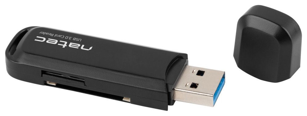 LECTOR DE TARJETAS NATEC USB 3.0 SCARAB 2 SD/MICRO SD NEGRO - detalle