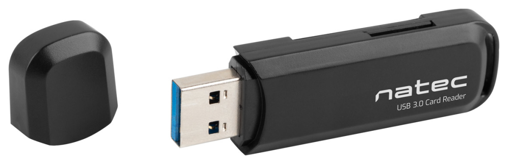LECTOR DE TARJETAS NATEC USB 3.0 SCARAB 2 SD/MICRO SD NEGRO - detalle
