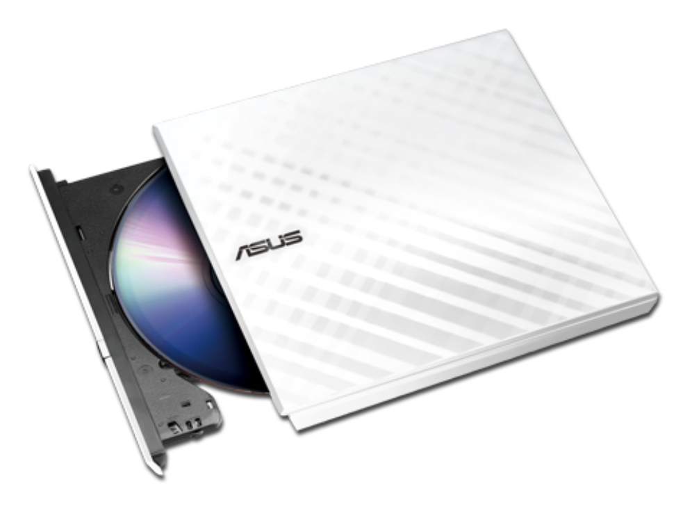 LECTOR GRABADOR CD DVD SLIM ASUS SDRW-08D2S-U EXTERNO BLANCO - detalle