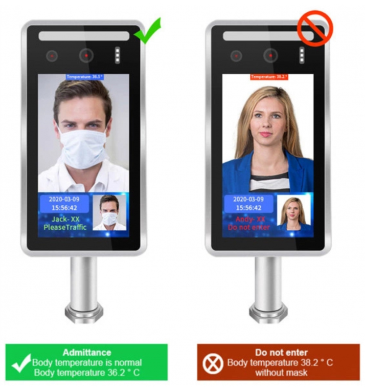 LECTOR PREMIER SLD-505 TERMOGRAFICO CON RECONOCIMIENTO FACIAL Y CONTROL ACCESOS - detalle