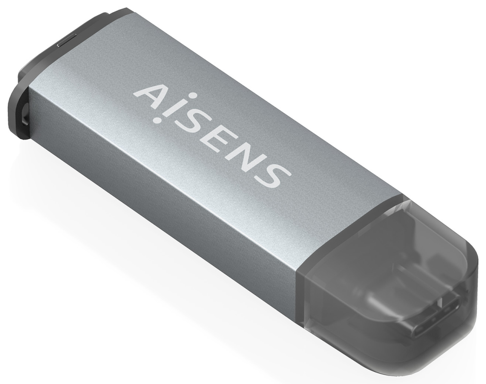 LECTOR TARJETAS AISENS SD MICRO SD MMC RS-MMC MMC MICRO USBC GRIS - detalle