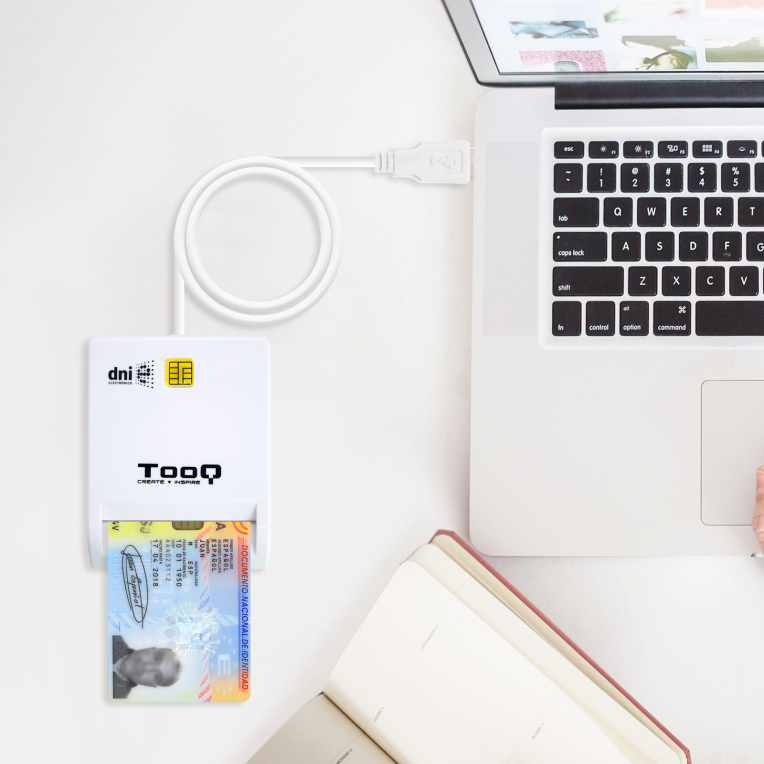 LECTOR TARJETAS EXTERNO DNIe TOOQ TQR-210W BLANCO - detalle