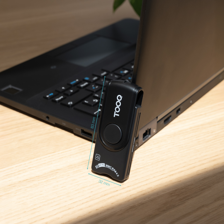LECTOR TARJETAS TOOQ DNIE SIM SD/TF USB-A NEGRO - detalle
