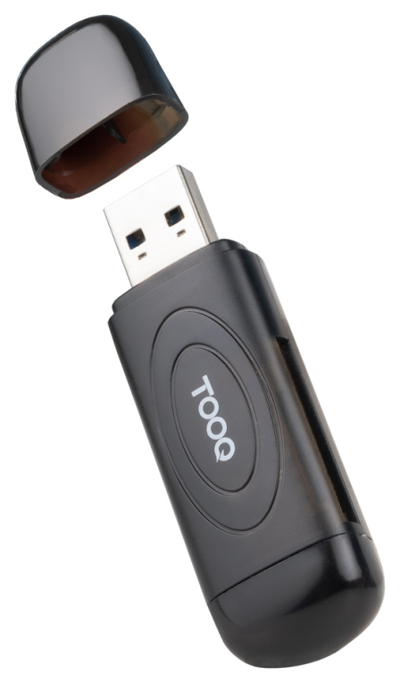 LECTOR TARJETAS TOOQ USB-A 3.0 SD/TF NEGRO