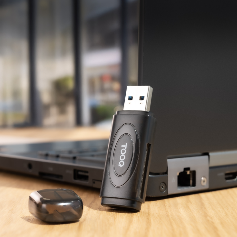LECTOR TARJETAS TOOQ USB-A 3.0 SD/TF NEGRO - detalle