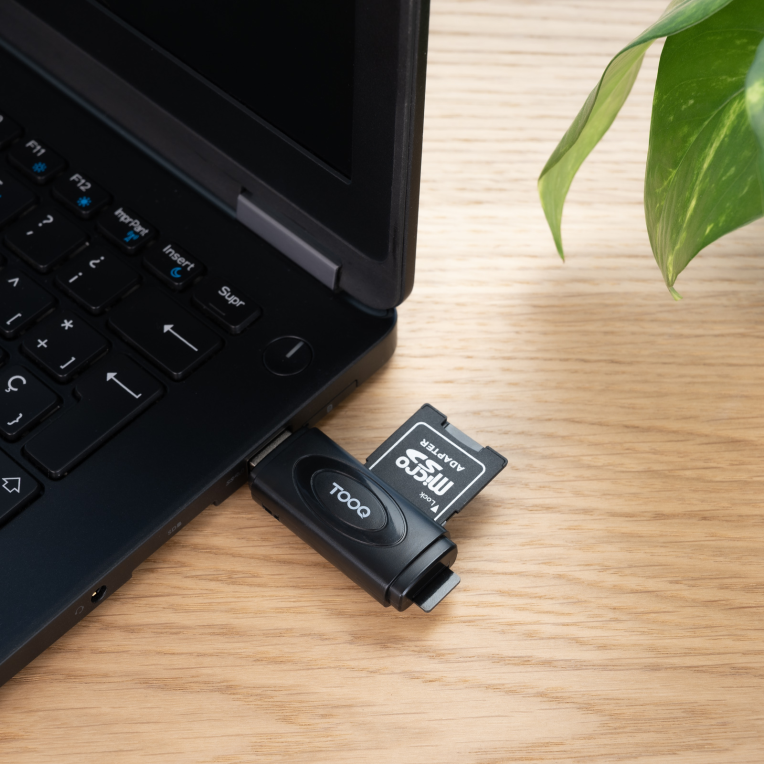 LECTOR TARJETAS TOOQ USB-A 3.0 SD/TF NEGRO - detalle