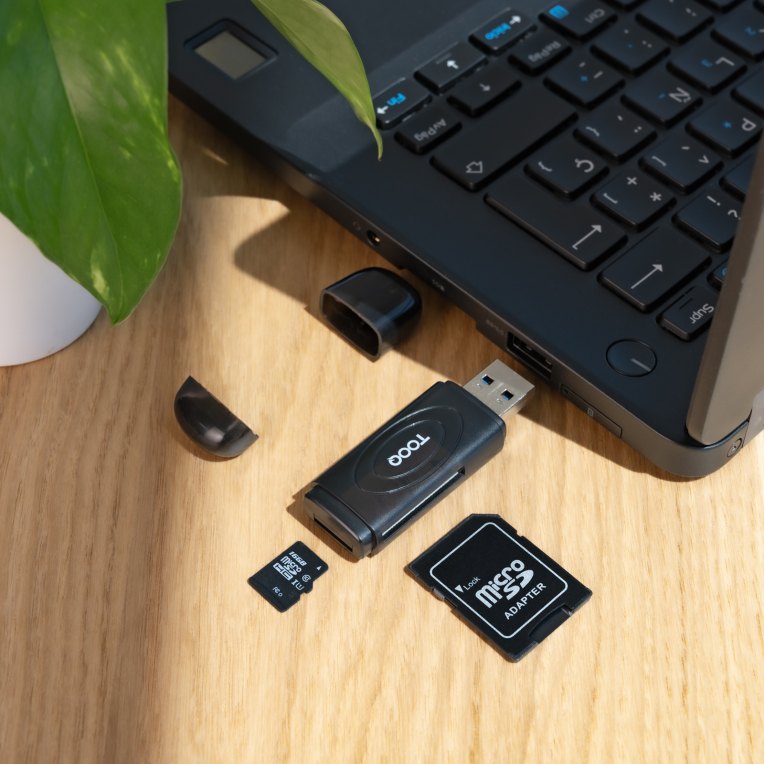 LECTOR TARJETAS TOOQ USB-A 3.0 SD/TF NEGRO - detalle